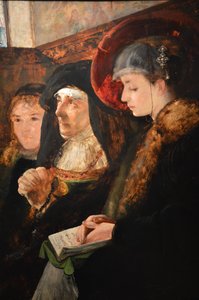 During the Psalm Singing by Hjalmer Eilif Emanuel Peterssen